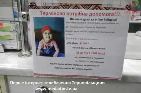 Маленькій тернополянці терміново потрібні кошти на лікування