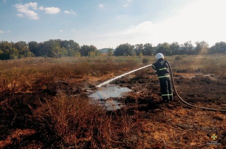 На Кременеччині неподалік села Сапанів загорівся торф