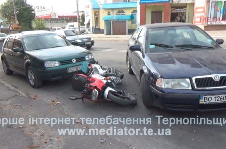 ДТП на «Східному»: мотоцикліст врізався в легківку (Відео)
