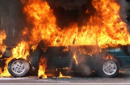 На Чортківщині згорів автомобіль, водій не постраждав