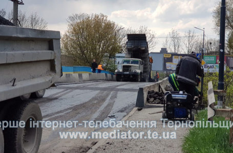 Вкладають асфальт. Тернопільські водії обходяться без «Горбатого моста»