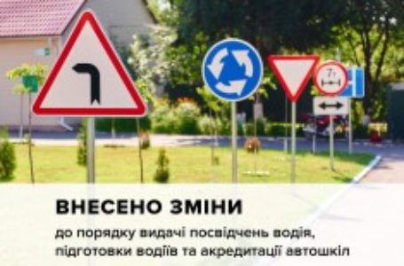 У процедуру видачі посвідчень водія, підготовки водіїв та акредитації автошкіл внесено зміни