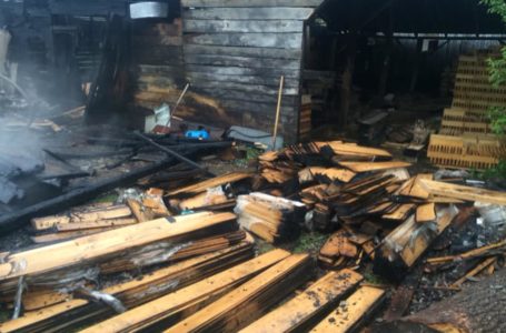 На Борщівщині згорів деревообробний цех (Фото)
