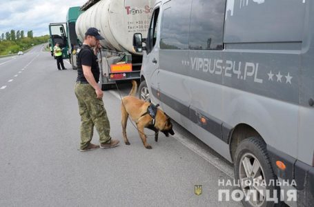 На Тернопільщині поліціанти перевіряють транспорт на зброю (Відео)