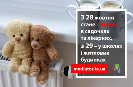 З 28 жовтня у Тернополі розпочато опалювальний сезон