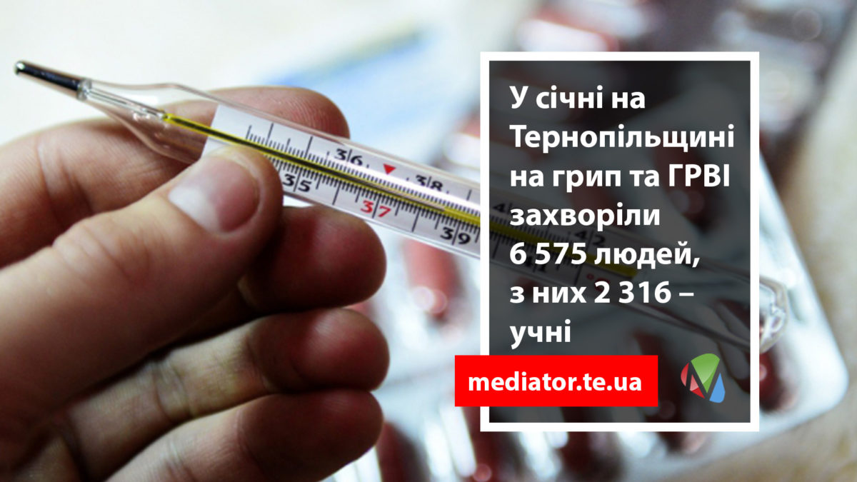 Захворюваність на грип та ГРВІ на Тернопільщині вище середнього рівня